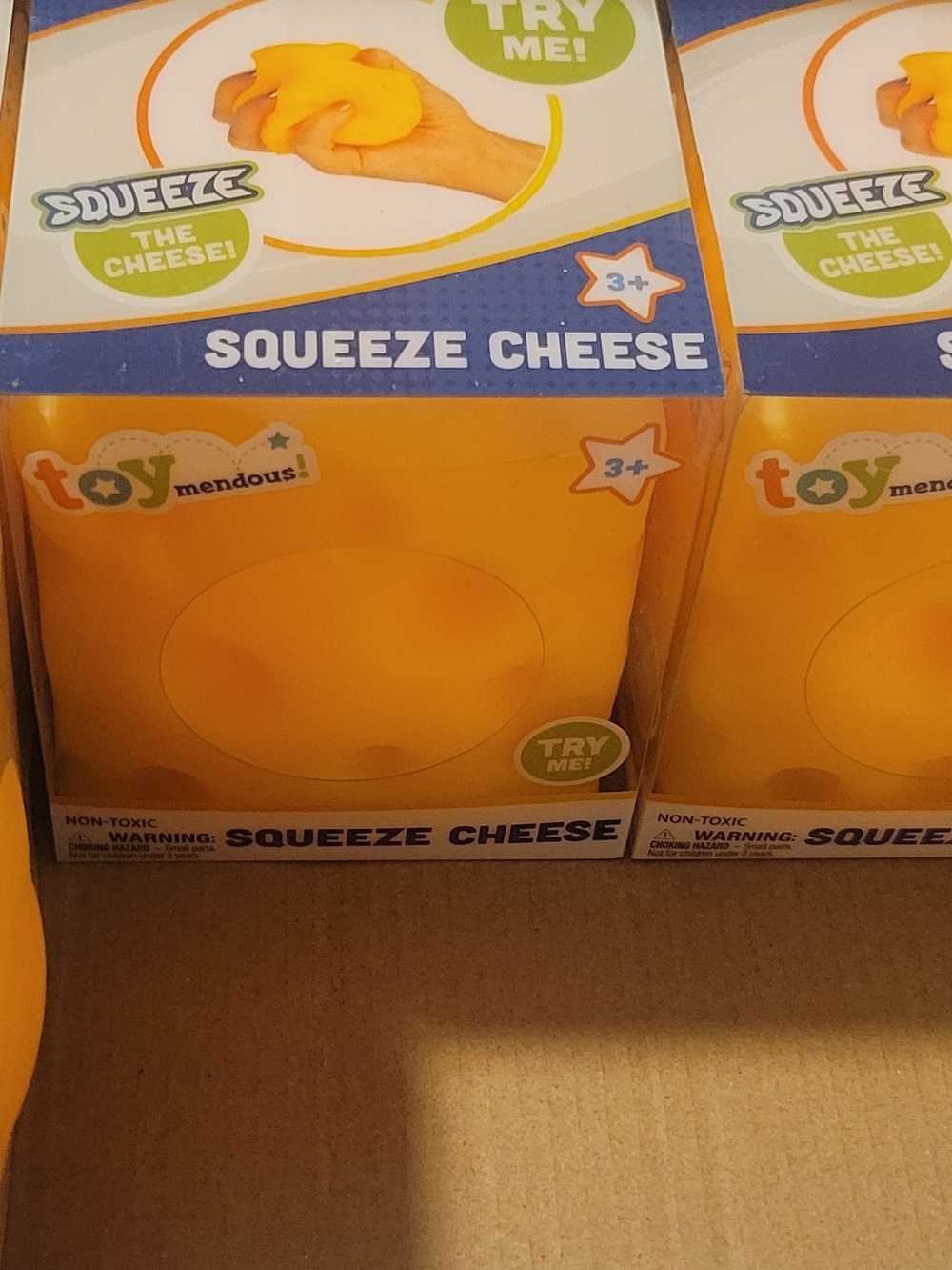Squeeze Cheese Stress Toy - Yellow